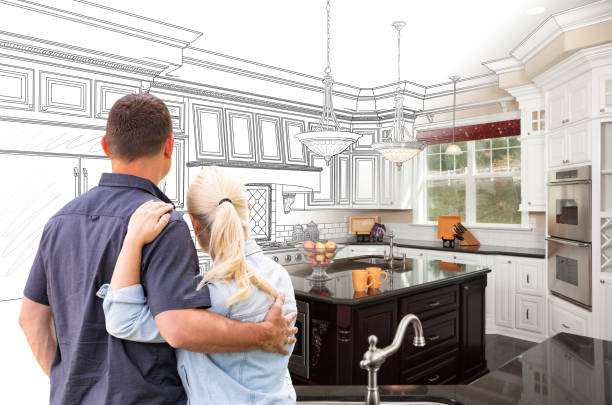 Custom kitchen cabinets installed in a New Lisbon home